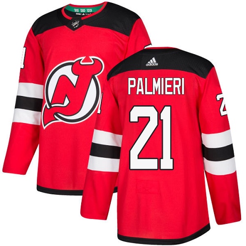 Adidas Men New Jersey Devils #21 Kyle Palmieri Red Home Authentic Stitched NHL Jersey